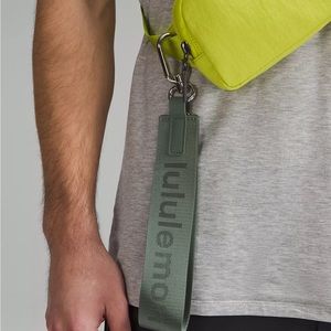 Lululemon Never Lost Keychain- Grey Eucalyptus/Legacy Green